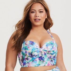 Torrid Watercolor Multi Push Up Bikini Top 3X
